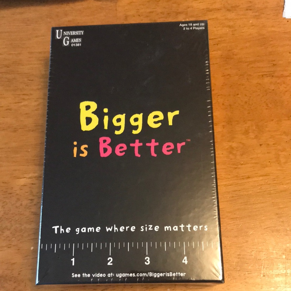 Bigger is Better game-Ages 18 & up Card Game